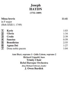 Haydn* • Trinity Choir* • Rebel Baroque Orchestra • J. Owen Burdick • Jane Glover-2