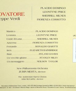 Verdi* / Placido Domingo, Leontyne Price, Sherrill Milnes, Fiorenza Cossotto, Zubin Mehta, New Philharmonia Orchestra, Ambrosian Opera Chorus*-1
