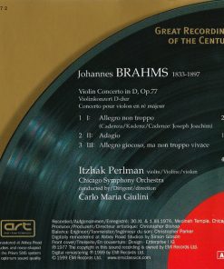 Johannes Brahms : Itzhak Perlman - Chicago Symphony Orchestra - Carlo Maria Giulini-4