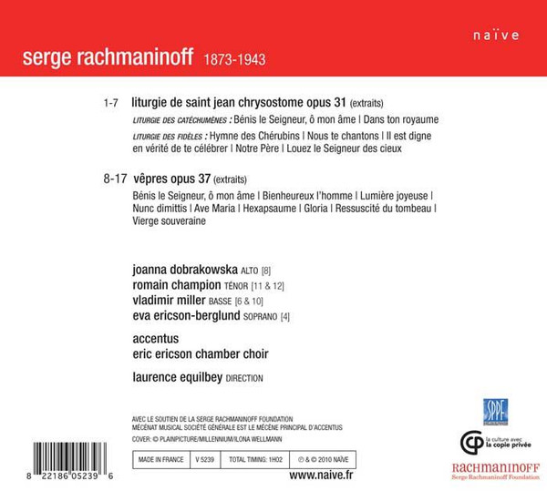 Rachmaninoff* – Accentus* _ Eric Ericson Chamber Choir*, Laurence Equilbey-1