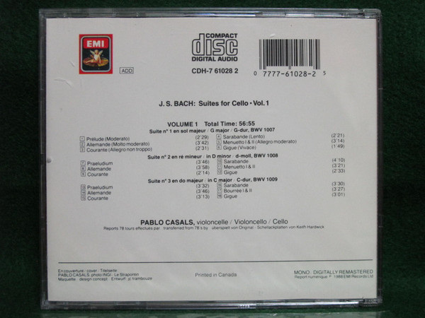 J.S. Bach*, Pablo Casals-1