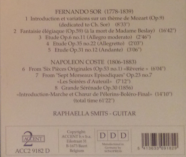 Fernando Sor - Napoléon Coste, Raphaella Smits*-2