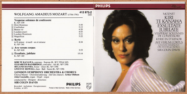 Mozart* — Kiri Te Kanawa — London Symphony Orchestra & Chorus*, Sir Colin Davis-3