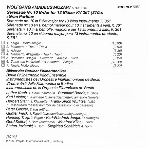 Wolfgang Amadeus Mozart - Bläser Der Berliner Philharmoniker*-4