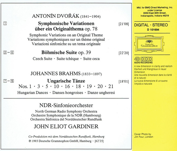Johannes Brahms • Antonín Dvořák, NDR Sinfonieorchester • John Eliot Gardiner-1