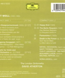 Weill* - David Atherton (2), The London Sinfonietta*-1
