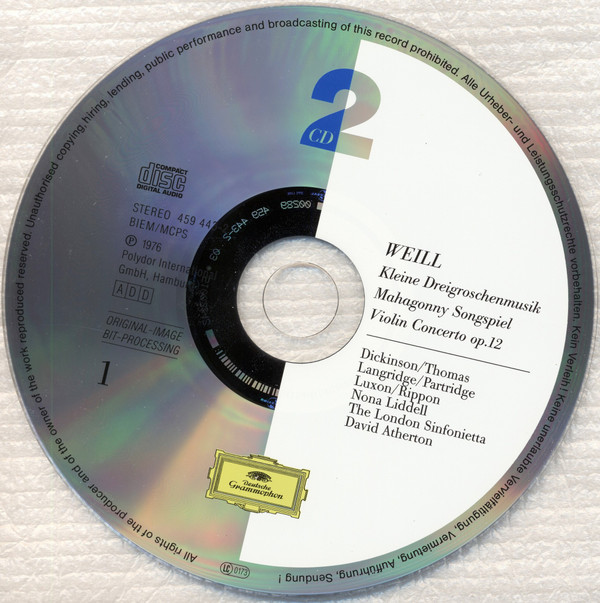 Weill* - David Atherton (2), The London Sinfonietta*-2
