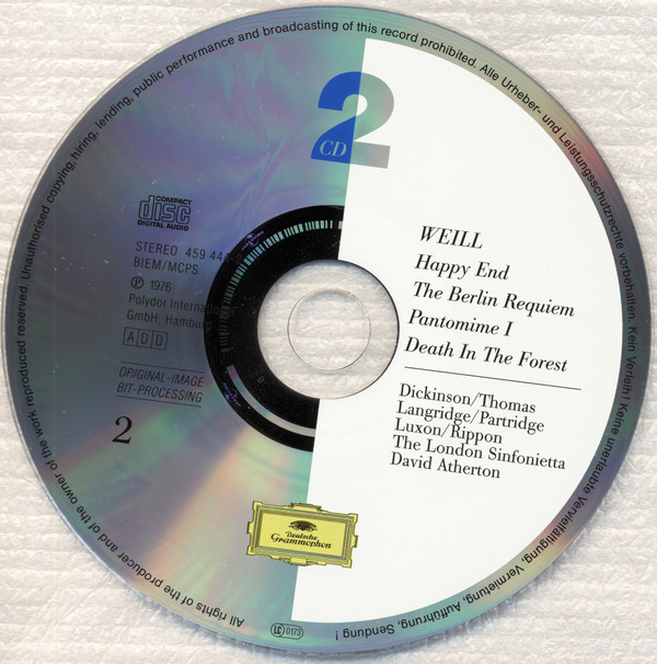 Weill* - David Atherton (2), The London Sinfonietta*-4