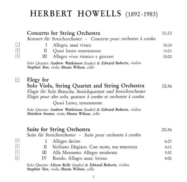 Herbert Howells, City Of London Sinfonia, Richard Hickox-1