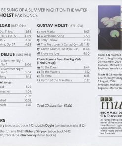 Delius*, Elgar* & Holst*, BBC Singers, Stephen Cleobury, Justin Doyle (3)-2