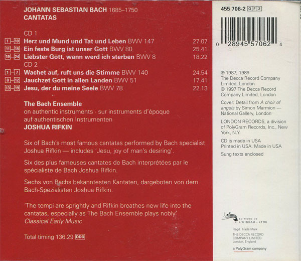 J. S. Bach* - The Bach Ensemble, Joshua Rifkin-1