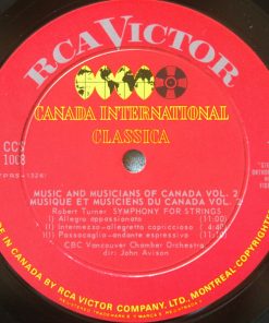 Robert Turner (5), CBC Vancouver Chamber Orchestra* / Norma Beecroft, CBC Toronto Chorus And Symphony Orchestra* • John Avison-3