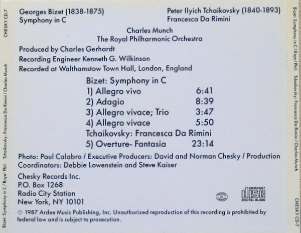 Bizet*, Tchaikovsky* - Charles Munch, The Royal Philharmonic*-1