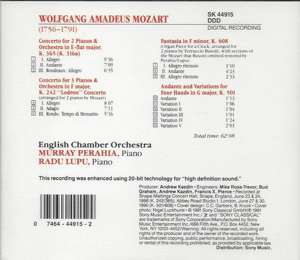 Mozart*, English Chamber Orchestra, Murray Perahia, Radu Lupu, English Chamber Orchestra-4