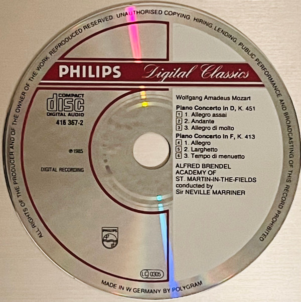Mozart*, Alfred Brendel, Academy Of St. Martin-in-the-Fields*, Neville Marriner*-2