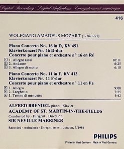 Mozart*, Alfred Brendel, Academy Of St. Martin-in-the-Fields*, Neville Marriner*-3