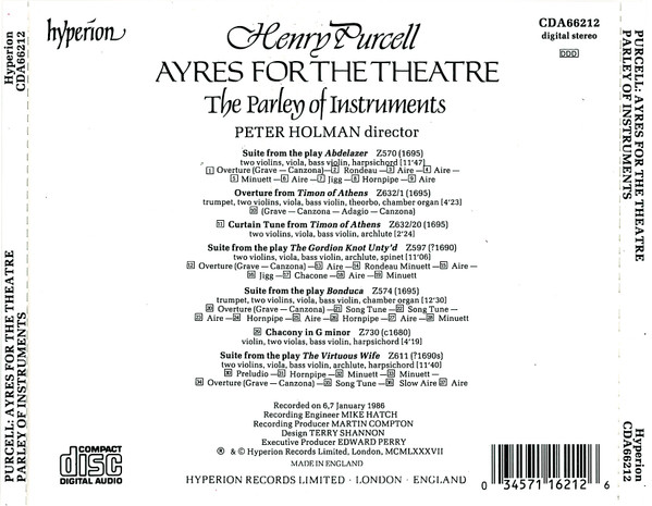 Henry Purcell, The Parley Of Instruments, Peter Holman-1