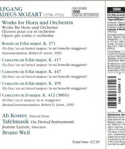 Wolfgang Amadeus Mozart - Ab Koster, Tafelmusik Baroque Orchestra, Bruno Weil-1