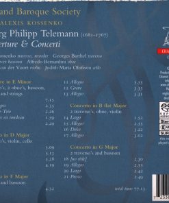 Holland Baroque Society Meets Alexis Kossenko, Telemann*-1