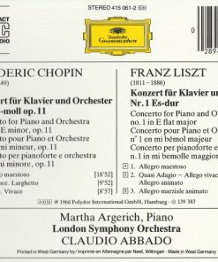 Chopin* / Liszt* - Martha Argerich · London Symphony Orchestra · Claudio Abbado-1