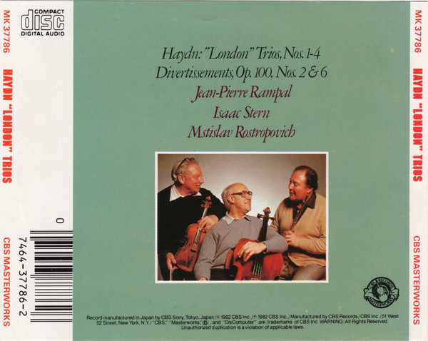 Haydn* - Jean-Pierre Rampal, Isaac Stern, Mstislav Rostropovich-1