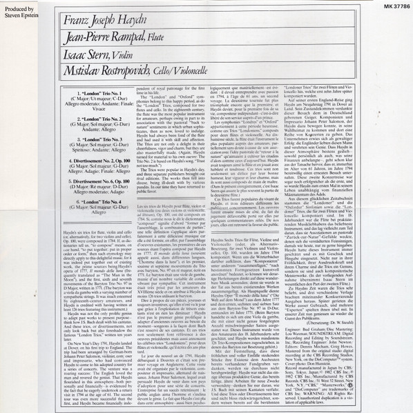 Haydn* - Jean-Pierre Rampal, Isaac Stern, Mstislav Rostropovich-3
