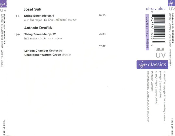 The London Chamber Orchestra, Christopher Warren-Green - Antonín Dvořák / Josef Suk (2)-1