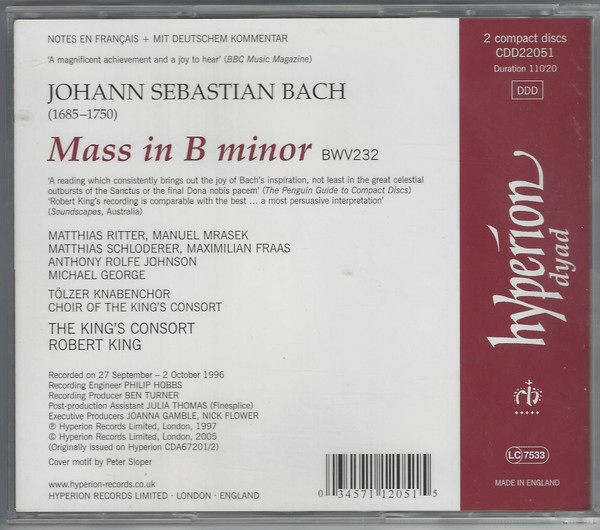 Bach* - The Choir Of The King's Consort, Tölzer Knabenchor, The King's Consort / Robert King (9)-3