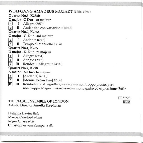 Wolfgang Amadeus Mozart, The Nash Ensemble, Philippa Davies-4