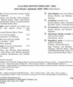Monteverdi* ‎– Emma Kirkby, John Elwes, Kammerchor Stuttgart, Barockensemble Stuttgart, Frieder Bernius-1