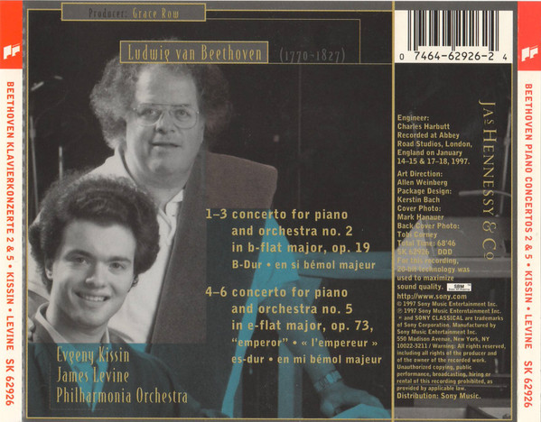 Evgeny Kissin* - Beethoven* - Philharmonia Orchestra, James Levine (2)-1