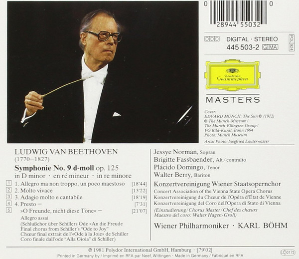Beethoven* - Jessye Norman · Brigitte Fassbaender · Plácido Domingo* · Walter Berry / Konzertvereinigung Wiener Staatsopernchor, Wiener Philharmoniker, Böhm*-1
