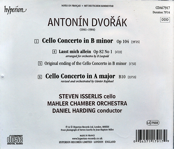 Dvořák* - Steven Isserlis, Daniel Harding, Mahler Chamber Orchestra-2