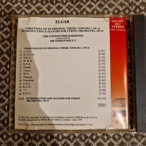 Elgar* : The London Philharmonic*, Sir Adrian Boult-3