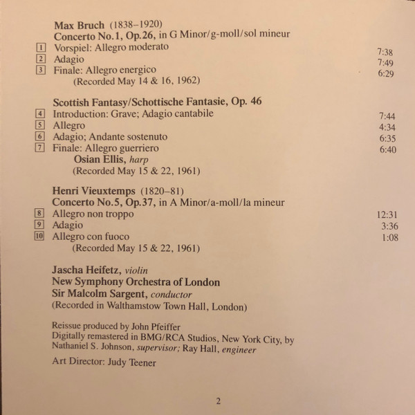 Heifetz*, Bruch*, Vieuxtemps*-3