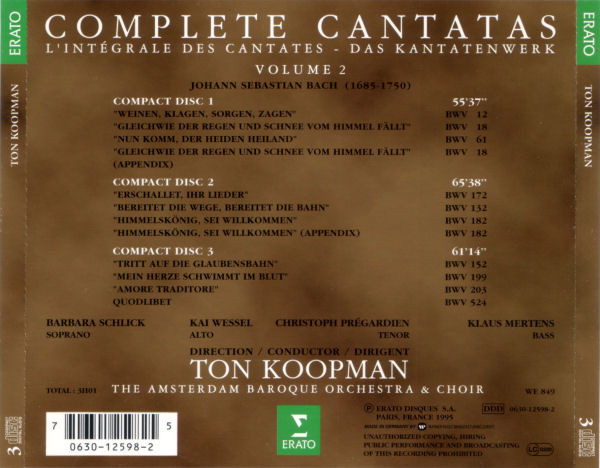 Bach* - Ton Koopman, The Amsterdam Baroque Orchestra & Choir*-1