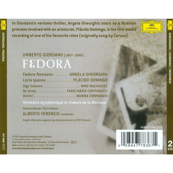 Umberto Giordano - Angela Gheorghiu, Placido Domingo, Nino Machaidze, Fabio Maria Capitanucci, Orchestre Symphonique* et Chœurs de la Monnaie*, Alberto Veronesi-2