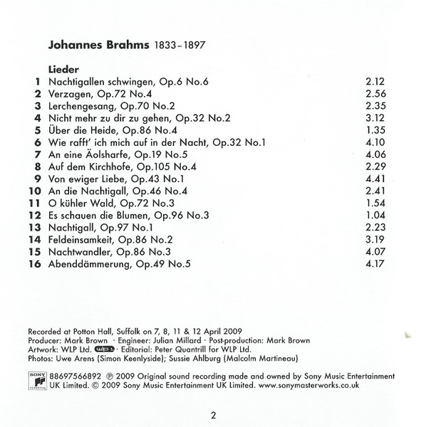 Robert Schumann / Johannes Brahms - Simon Keenlyside, Malcolm Martineau-3