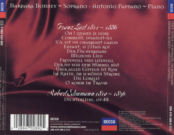 Liszt*, Schumann*, Barbara Bonney, Antonio Pappano-1