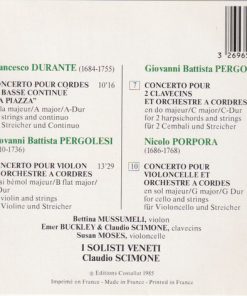 Giovanni Battista Pergolesi, Nicola Porpora, Francesco Durante, I Solisti Veneti, Claudio Scimone-1