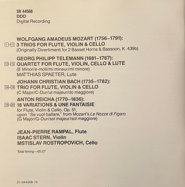 Jean-Pierre Rampal, Isaac Stern, Mstislav Rostropovich-4