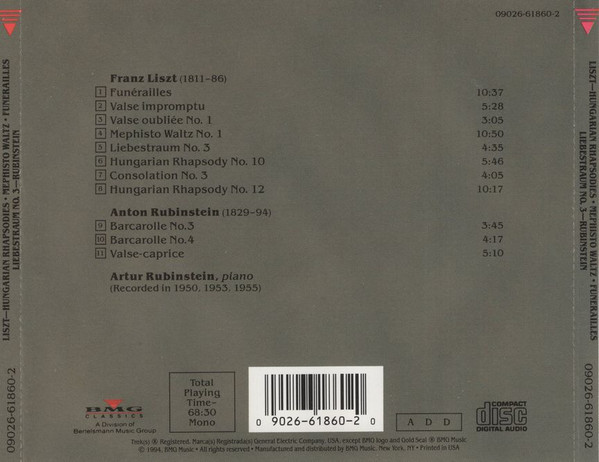 Artur Rubinstein*, Liszt*-1
