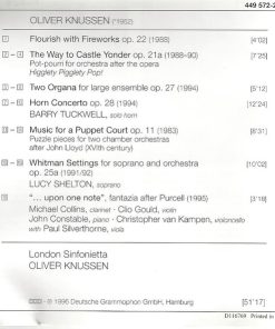 Oliver Knussen — Barry Tuckwell, Lucy Shelton, London Sinfonietta-1