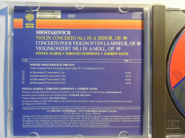 Shostakovich*, Steven Staryk, Toronto Symphony Orchestra, Andrew Davis-2