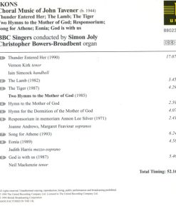 John Tavener, BBC Singers, Simon Joly-1