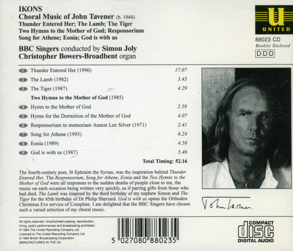 John Tavener, BBC Singers, Simon Joly-2
