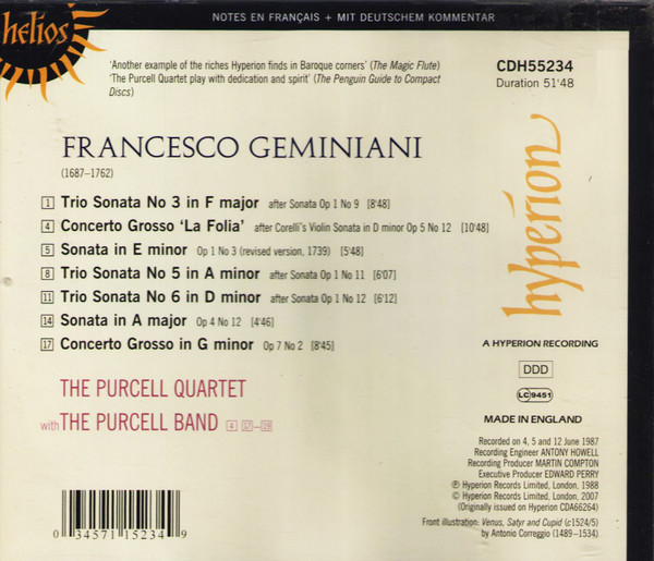 Geminiani* - The Purcell Quartet, The Purcell Band-1