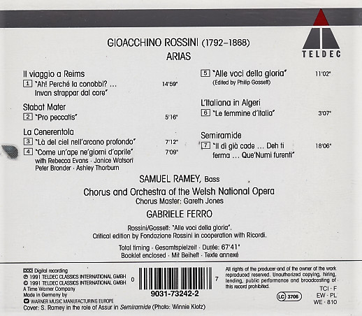 Gioacchino Rossini, Samuel Ramey, The Welsh National Opera Orchestra, Gabriele Ferro-1