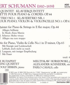 Robert Schumann / Budapest String Quartet - Rudolf Serkin, Mieczyslaw Horszowski, Alexander Schneider, Pablo Casals-1