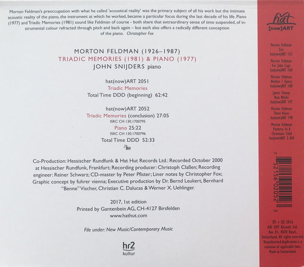 Morton Feldman, John Snijders-1